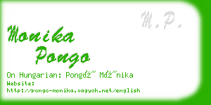 monika pongo business card